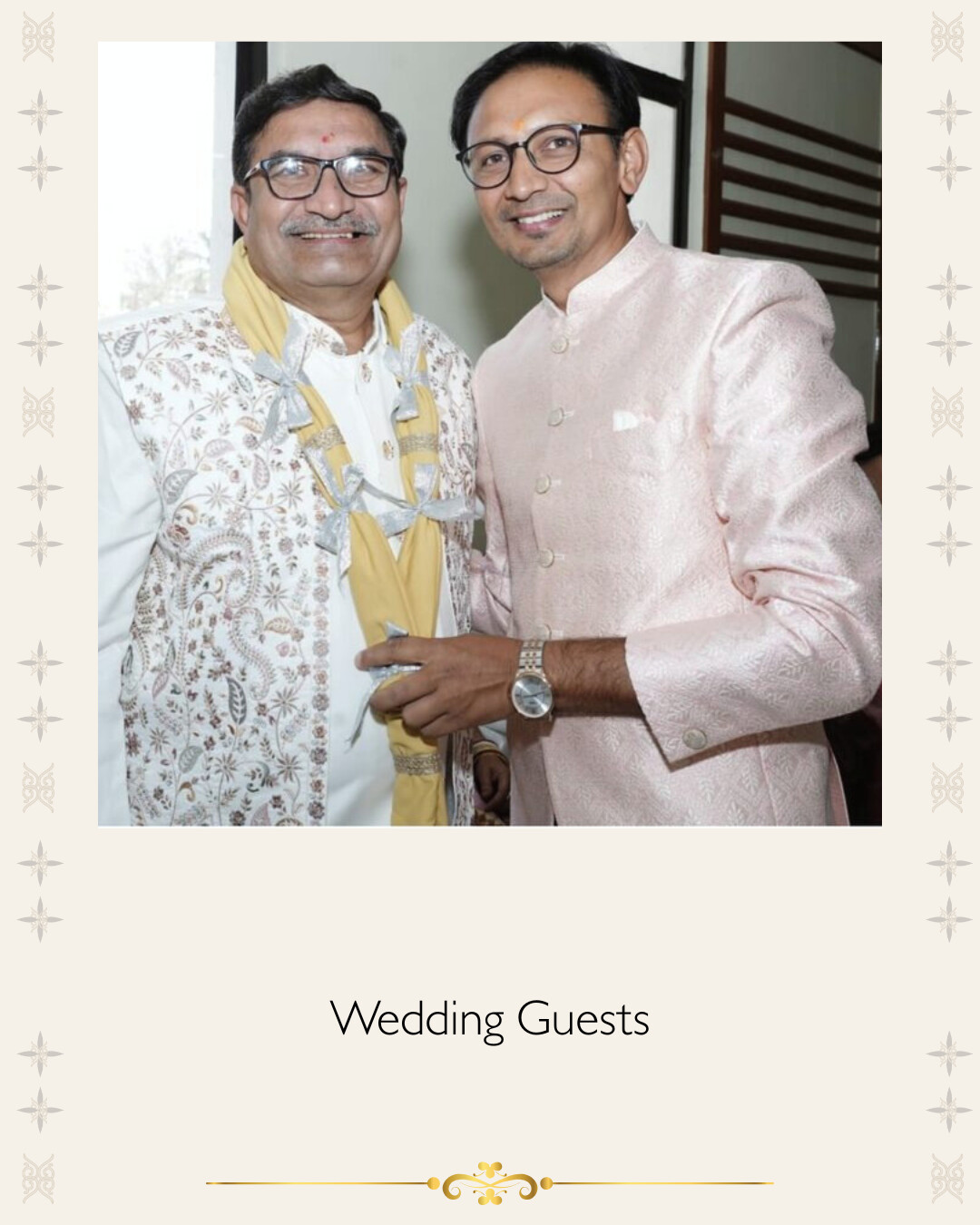 Wedding guests honoured with a White Flowerr Vastra Maala